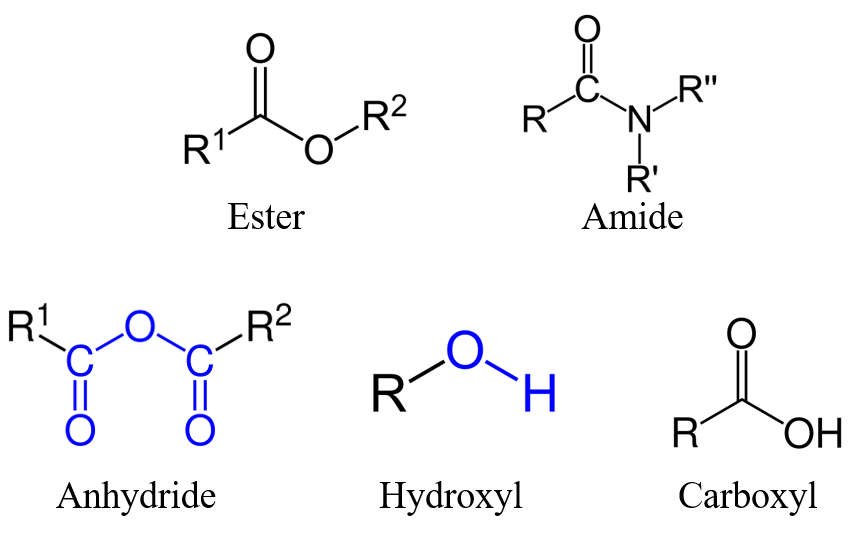 functional groups good for biodegradation